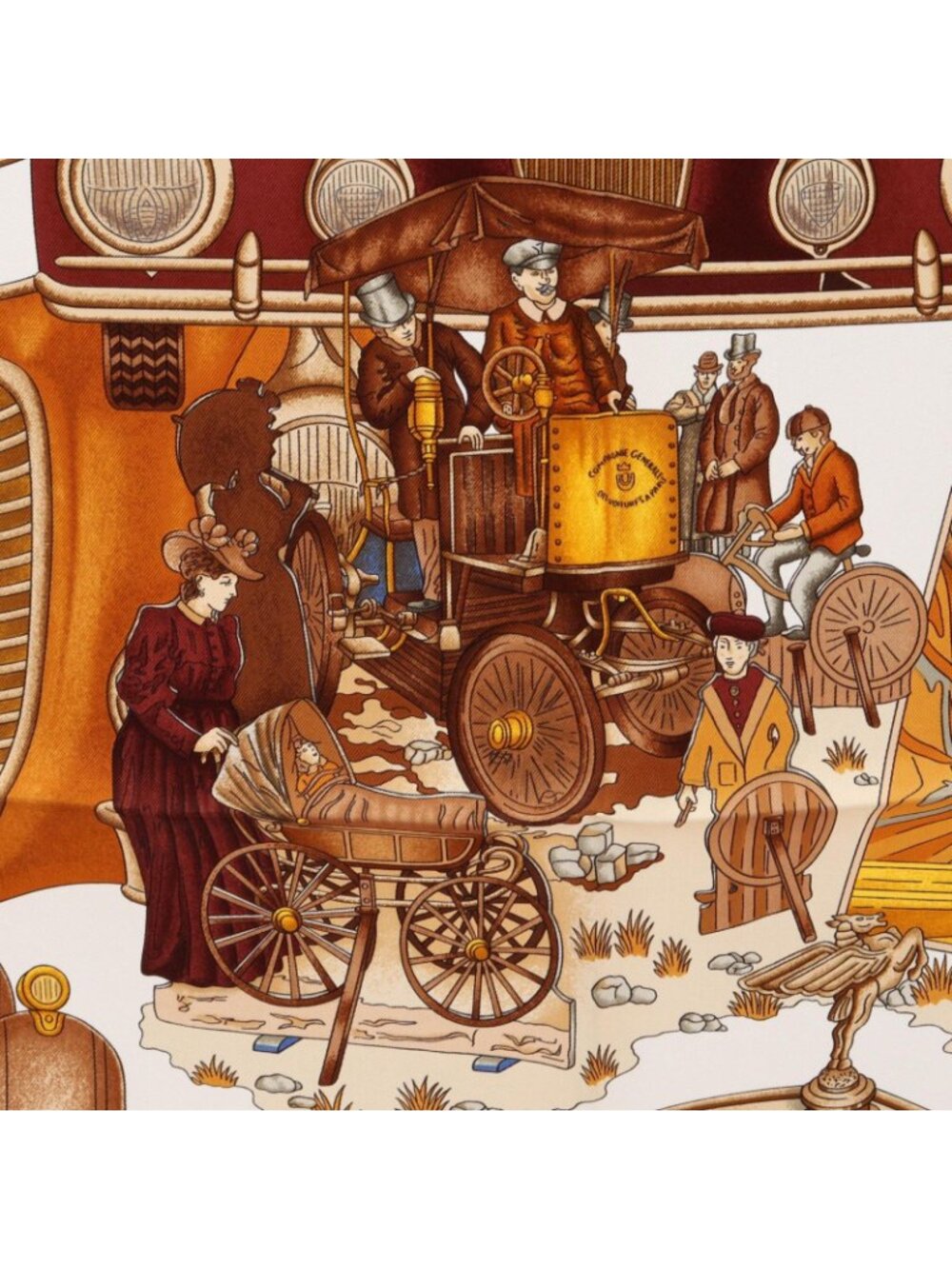 Hermes Scarf Carre 90 Automobile Silk - Picture 4 of 7